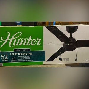 Brand new in box Hunter Colby 52" Outdoor ceiling fan Black